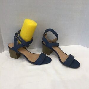 Apt. 9 Denim Blue Ankle-Strap Sandals | 2” Heel | Size 8